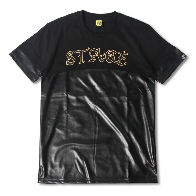 STG_BLKSWAG_GOTHIC_LEATHER_TEE_$1500