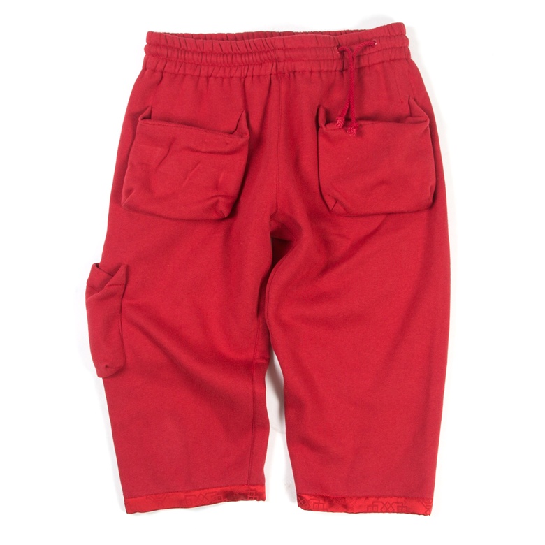 Silk Red Kung Fu Room Pants (Front)_NT$3480