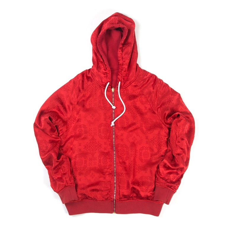 Silk Red Reversible Kung Fu Parka (Front)_NT$10800 (1)