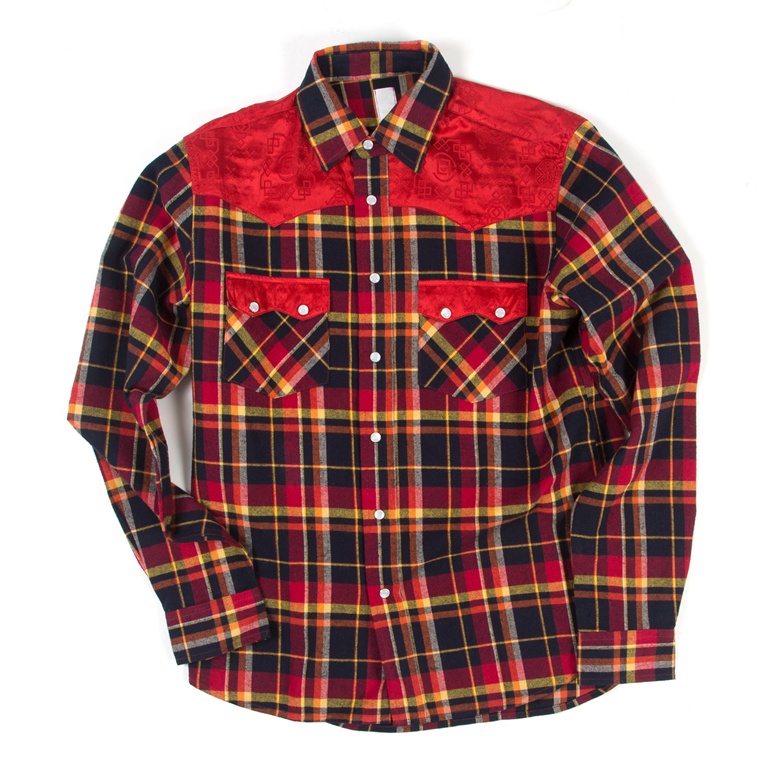 Silk Red Western Shirt (Front)_NT$4580