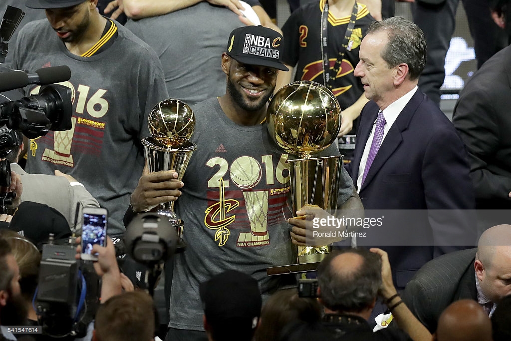 in Game 7 of the 2016 NBA Finals at ORACLE Arena on June 19, 2016 in Oakland, California. NOTE TO USER: User expressly acknowledges and agrees that, by downloading and or using this photograph, User is consenting to the terms and conditions of the Getty Images License Agreement.