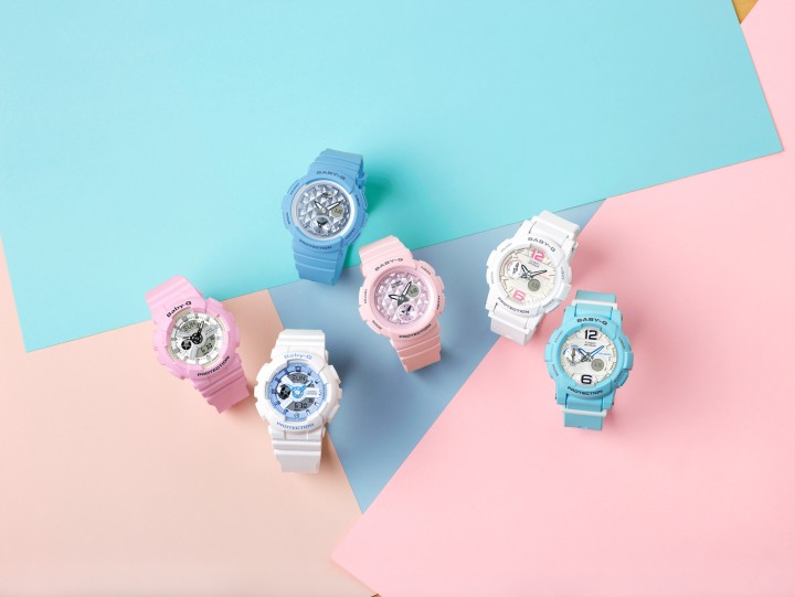 BABY-G Beach Colors Series全新系列 提供粉紅及粉藍兩大色系選擇