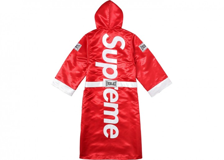 Supreme-Everlast-Satin-Hooded-Boxing-Robe-Red-2