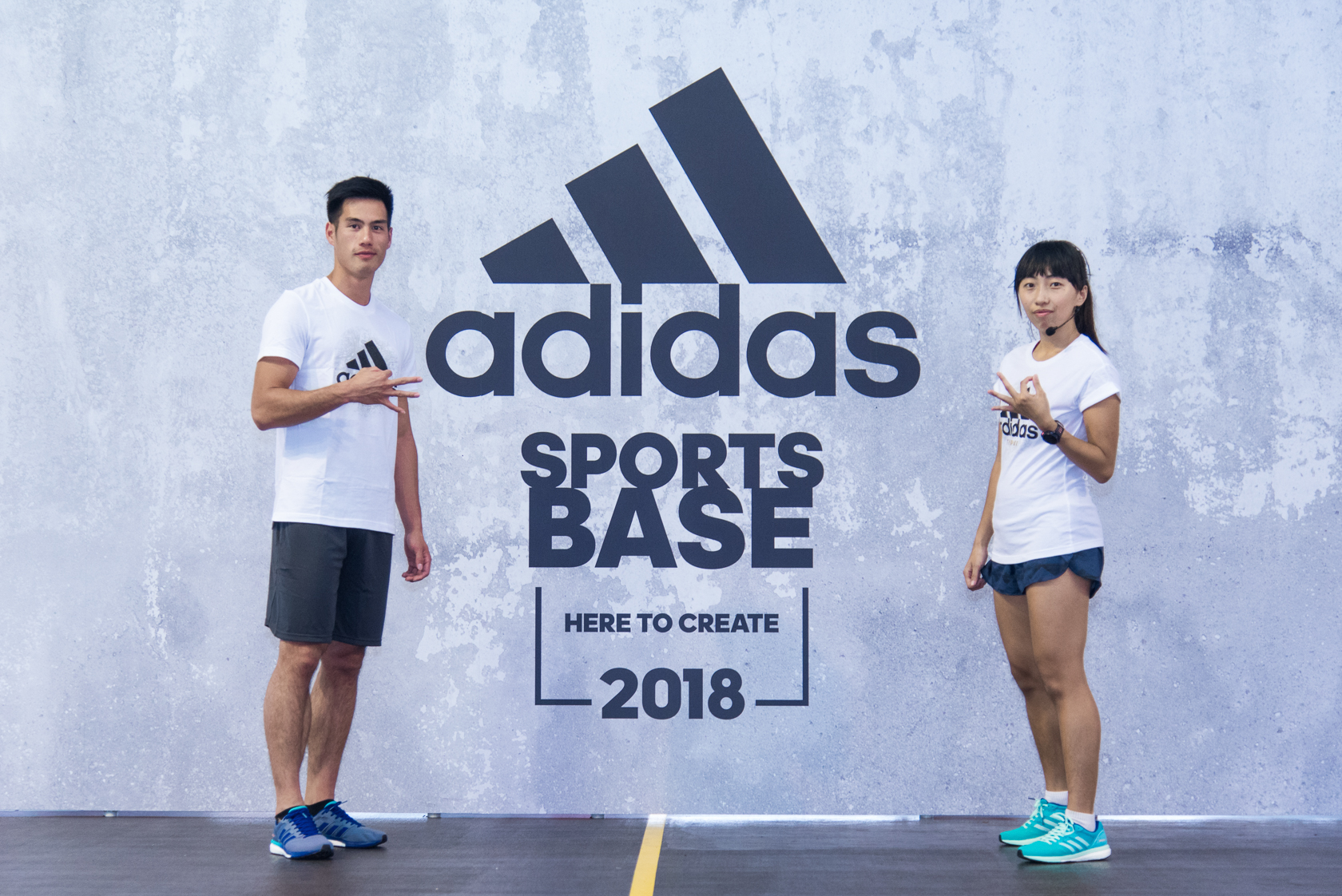 2.adidas 2018 Sports Base正式啟動，由adidas簽約運動員楊俊瀚與陳宇璿領銜開練。