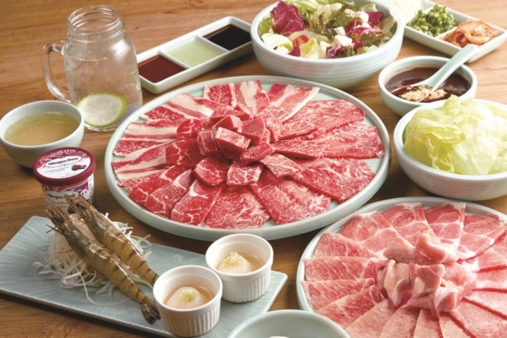 「原燒O-NiKU」有全牛、豬肉綜合拼盤…多種選擇，每套套餐皆主打飽足肉量
