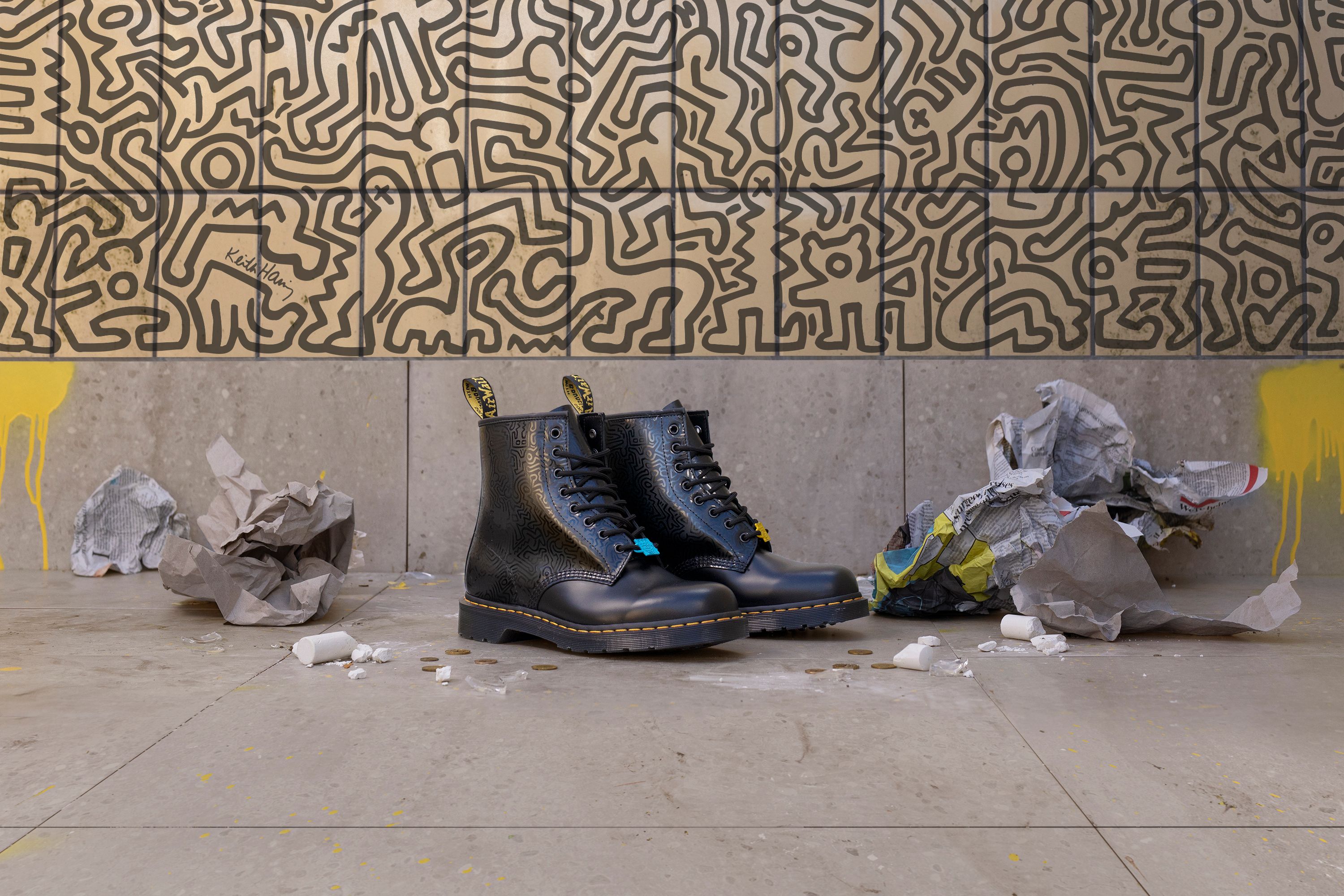 攜手傳奇藝術家！《Dr. Martens x Keith Haring》塗鴉靴款即將登場，象徵反叛街頭的精神本格！