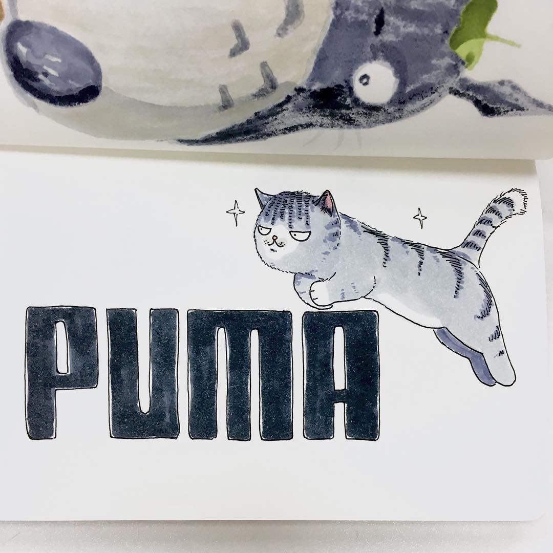 222貓之日這一天，運動潮流品牌 LOGO 全被喵星人「入侵」啦！貓奴直呼：「太欠買了～」