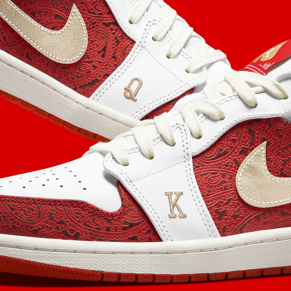 參加慈善撲克王大賽最佳鞋款！Air Jordan 1 Low「黑桃皇后」官圖公布，精緻雕紋質感爆棚！