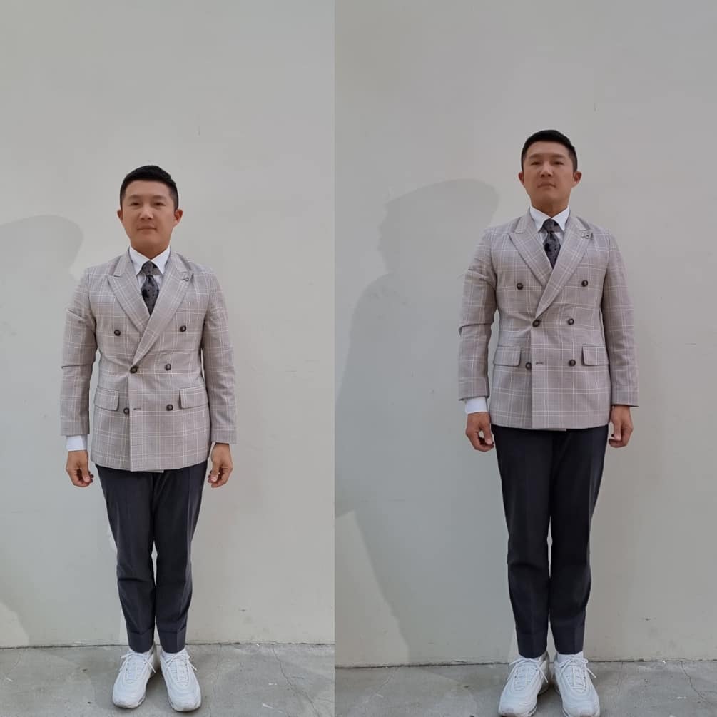 曹世鎬也在日前將照片分享在個人IG上，相比原本的五五身，右邊的照片根本吃了轉骨湯