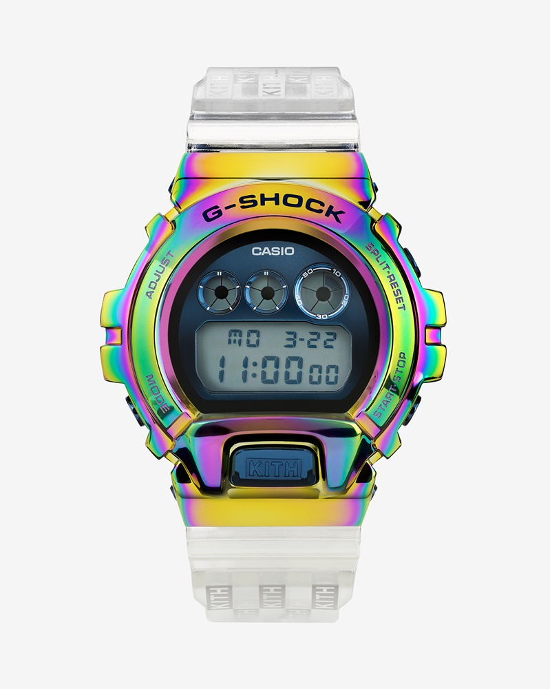 台灣販售預告｜滿版 LOGO 錶帶加上炫彩錶殼只能買單！ KITH x G-SHOCK 全新聯乘 GM-6900 限量登台！
