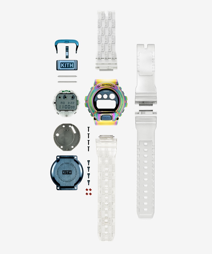 台灣販售預告｜滿版 LOGO 錶帶加上炫彩錶殼只能買單！ KITH x G-SHOCK 全新聯乘 GM-6900 限量登台！