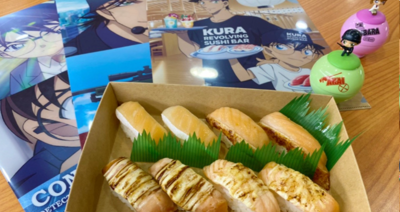 送名偵探柯南扭蛋！藏壽司推限定 KURA 外帶，「鮭魚，炙烤」6 款餐盒征服你味蕾！