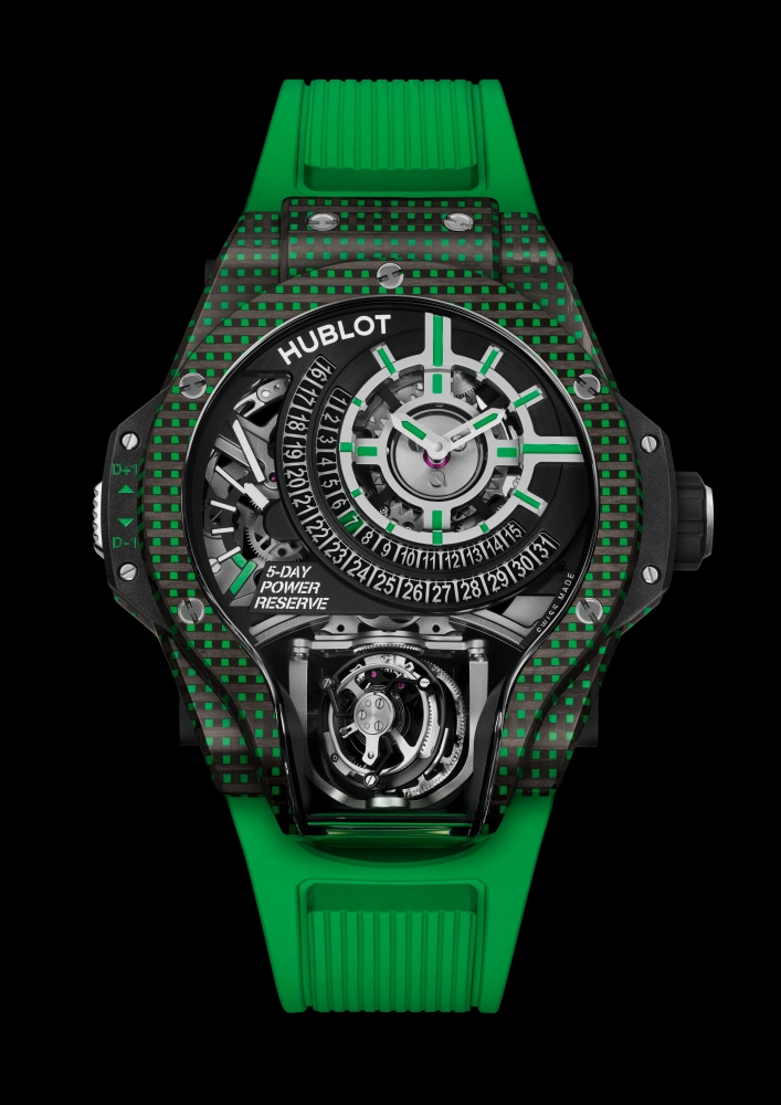 全球限量各「 8 」只！ HUBLOT 宇舶推出 MP-09 雙軸陀飛輪腕錶，注入業界第一 3D 彩色碳纖維！