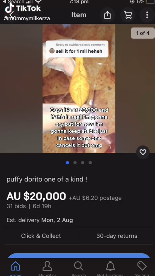 打開別急著吃！女子將多力多滋畸形餅乾上網拍賣，收到 $40 萬台幣