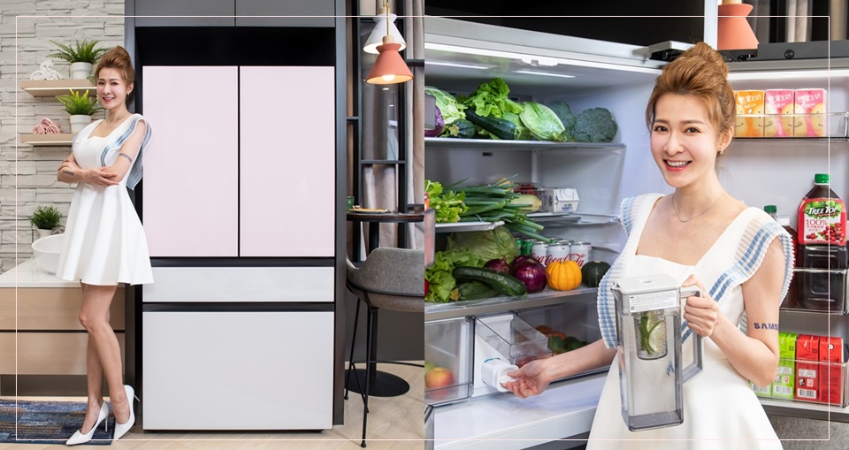 2022美型冰箱－三星 Bespoke 粉色冰箱繽紛登台！俐落幾何色塊美學療癒100%