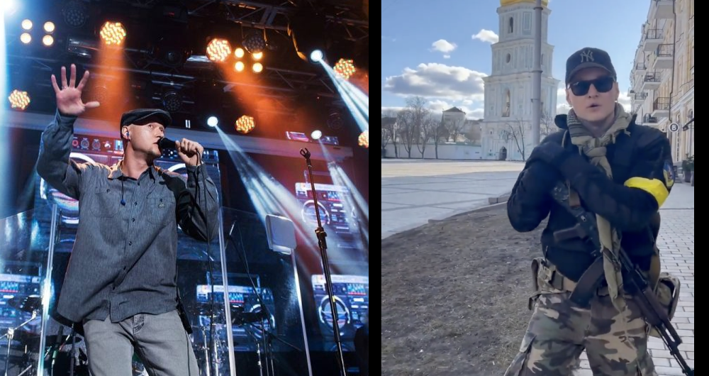 烏克蘭人氣搖滾樂團主唱加入領土防衛隊，街頭清唱鼓舞民心！