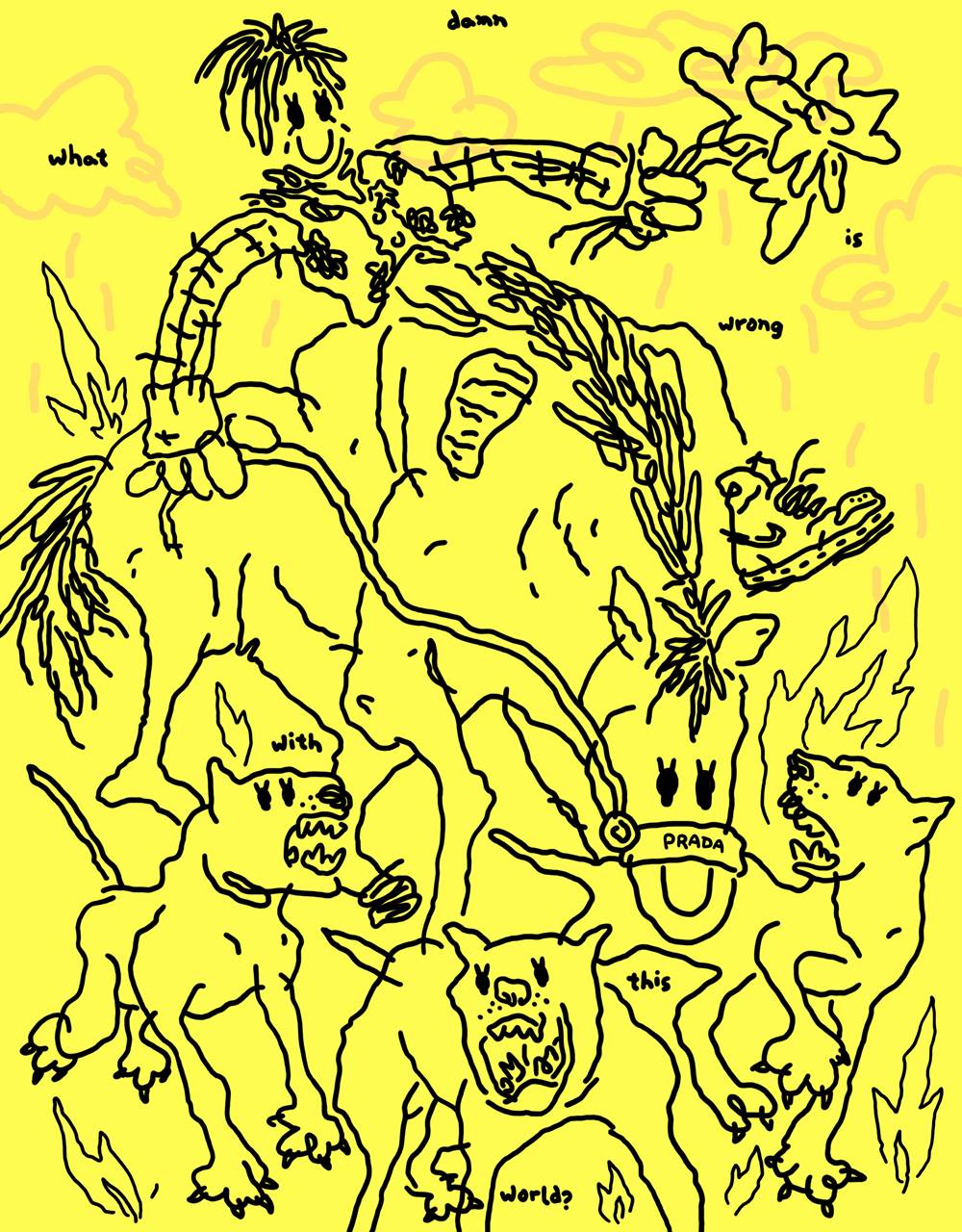 惡犬咬「倒勾」諷刺炒鞋亂象！帶你認識 22 歲台灣新銳藝術家朱晨維，以潮流風格席捲藝術界！