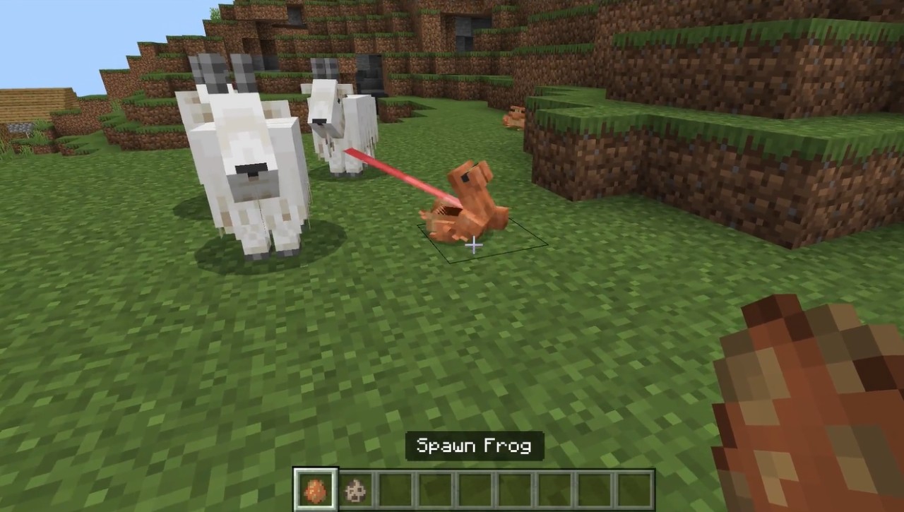 《Minecraft》出現青蛙吃山羊的爆笑畫面