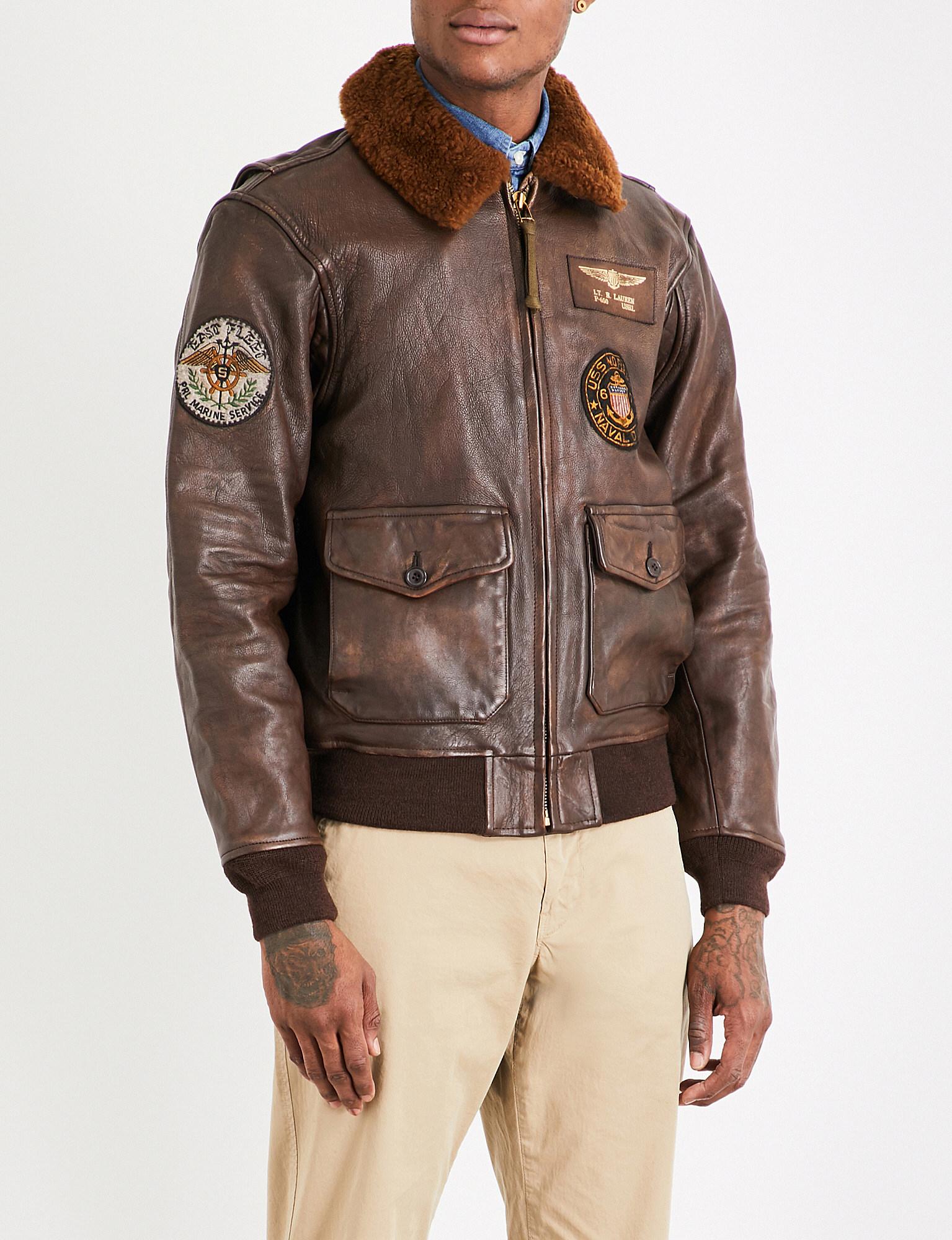 Polo Ralph Lauren G1 Leather Bomber Jacket