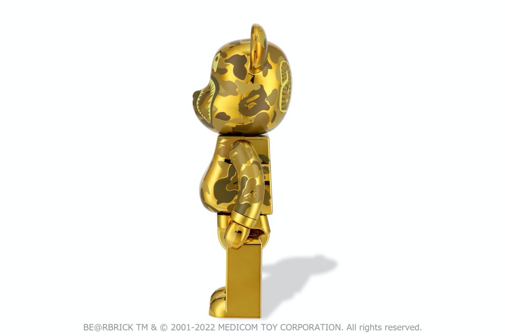 台灣販售預告｜你掉的金鯊熊還是銀鯊熊？ BE@RBRICK x BAPE®︎ CAMO SHARK GOLD & SILVER 即將限量登台！