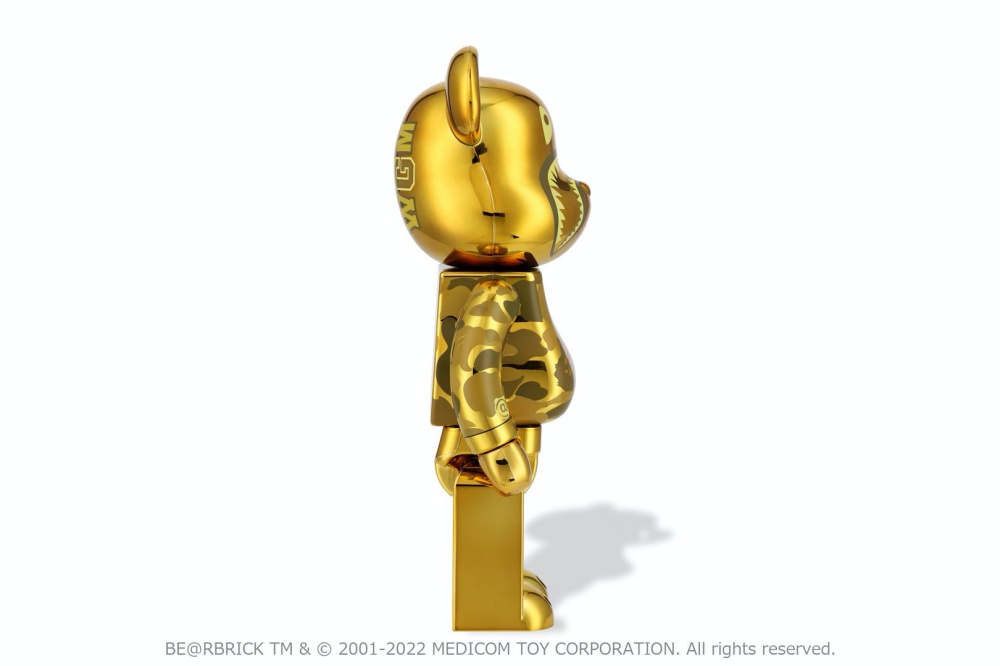 台灣販售預告｜你掉的金鯊熊還是銀鯊熊？ BE@RBRICK x BAPE®︎ CAMO SHARK GOLD & SILVER 即將限量登台！