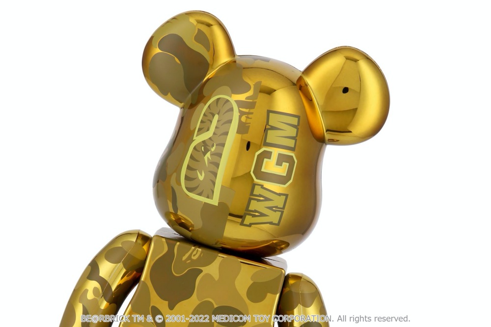 台灣販售預告｜你掉的金鯊熊還是銀鯊熊？ BE@RBRICK x BAPE®︎ CAMO SHARK GOLD & SILVER 即將限量登台！