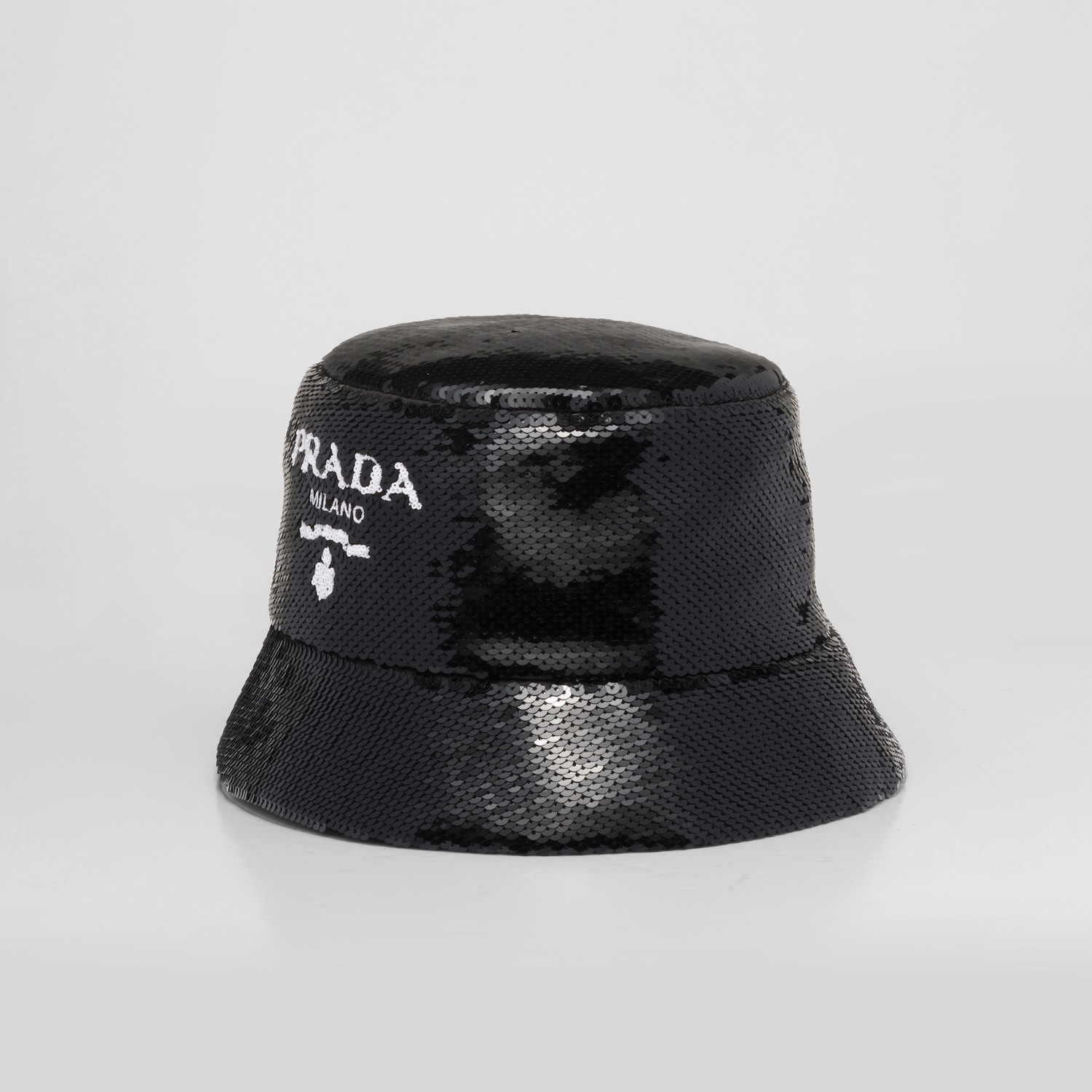 PRADA Black Sequin Bucket Hat