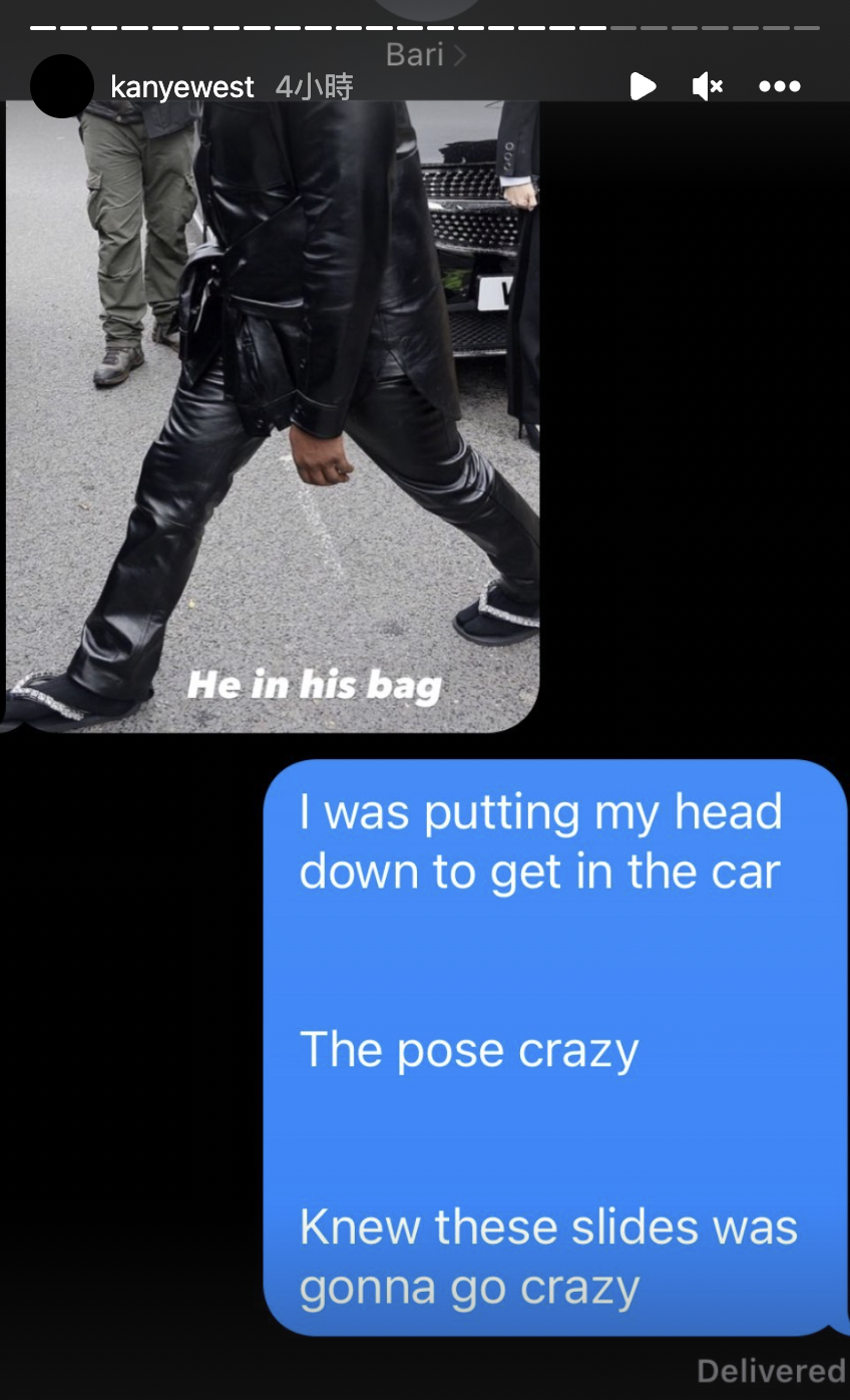 看來是我膚淺了！Kanye West 腳踩「鑲鑽夾腳拖」出席 Burberry 倫敦時裝秀，這波穿搭你有看懂？