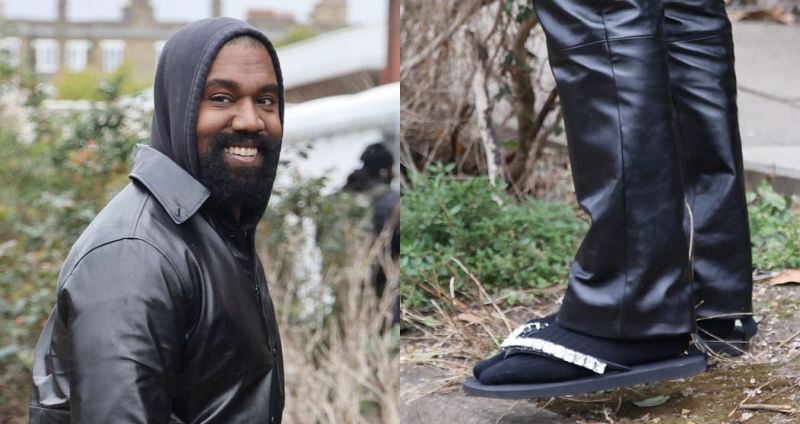 Kanye West flip-flops