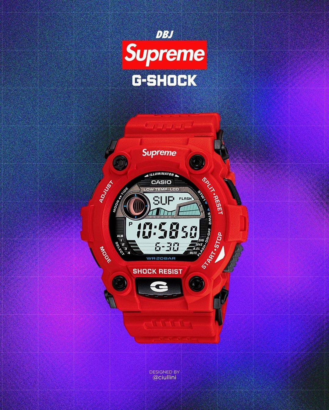 Supreme The North Watch G-SHOCK Face