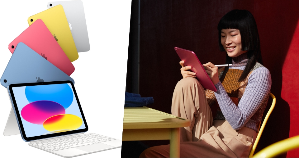 順應潮流改用 USB-C！Apple 推出四種亮麗顏色的全新設計 iPad 平板