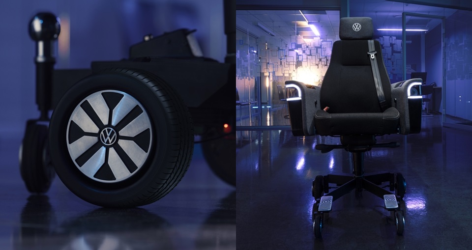撈過界？福斯 Volkswagen 推電動電競椅，安全帶、喇叭、倒車鏡頭全都有，最高速度更可達 20 km/h