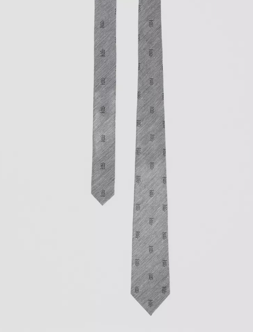 BURBERRY Classic Cut Monogram Wool Silk Jacquard Tie