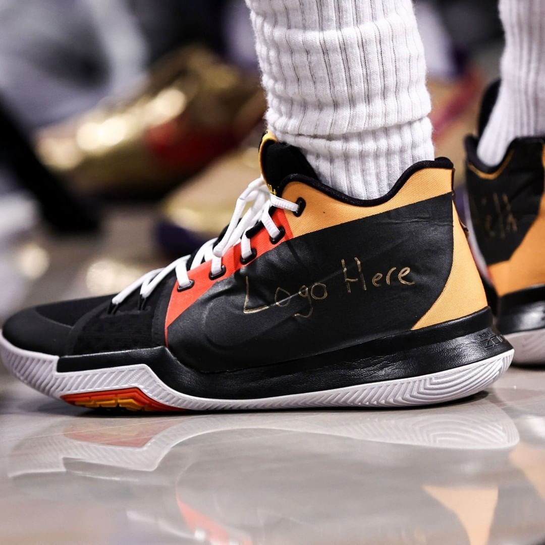 球鞋的糖果爸爸自己找！Kyrie Irving 上腳「黑膠布」版 Nike Kyrie 3，不只宣告自由還趁機招商！