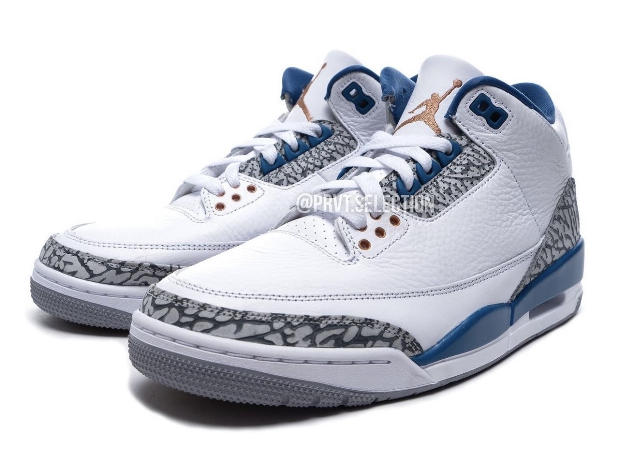 經典爆裂紋加巫師隊元素！Air Jordan 3 “Wizards” PE 據傳即將復刻登場