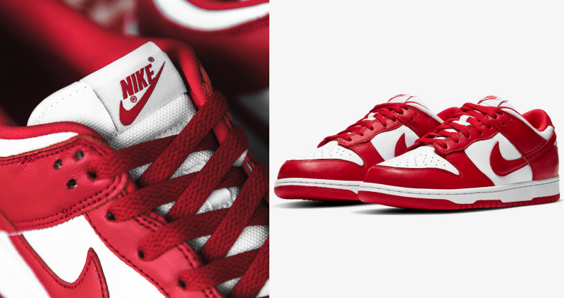 dunk low "university red"