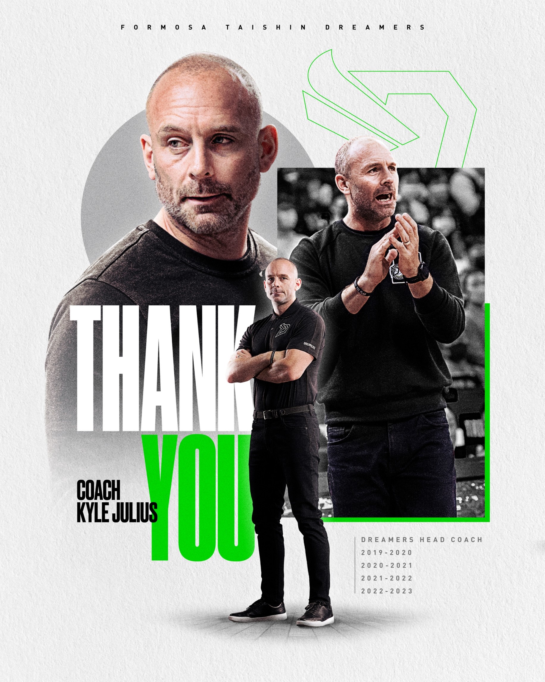 Thank You 朱總！台新夢想家宣布協議解除 Kyle Julius 總教練職務，助教賴柏霖執掌兵符！