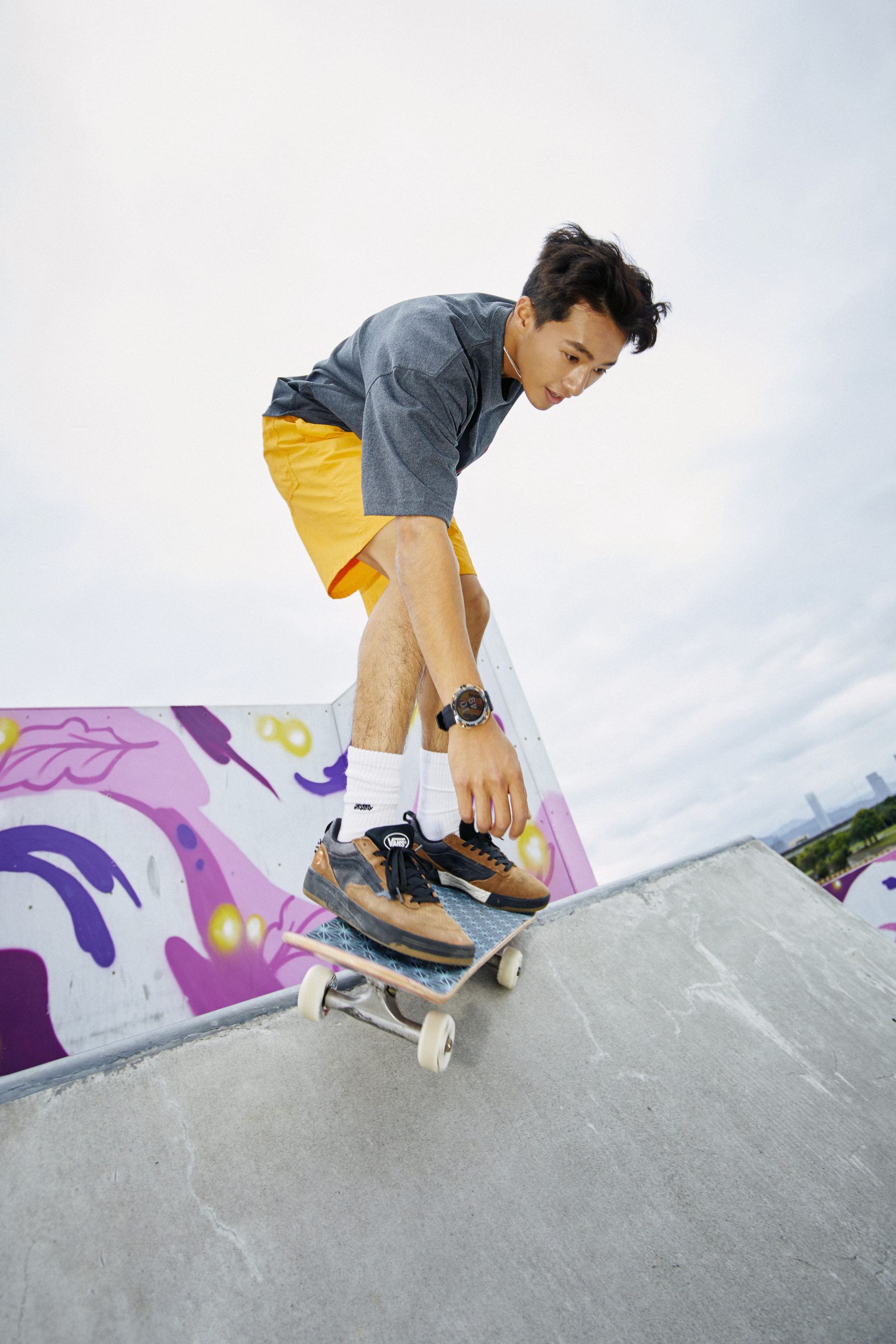 每個動作都有你的專屬配色！HUAWEI WATCH GT Cyber早就做好準備！讓世界級滑板選手林家元告訴你：「每一秒都要超越自己！」