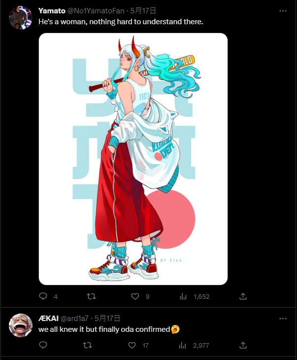 紛爭不斷！《航海王》大和性別再受議論，粉絲：這角色是「跨性別」