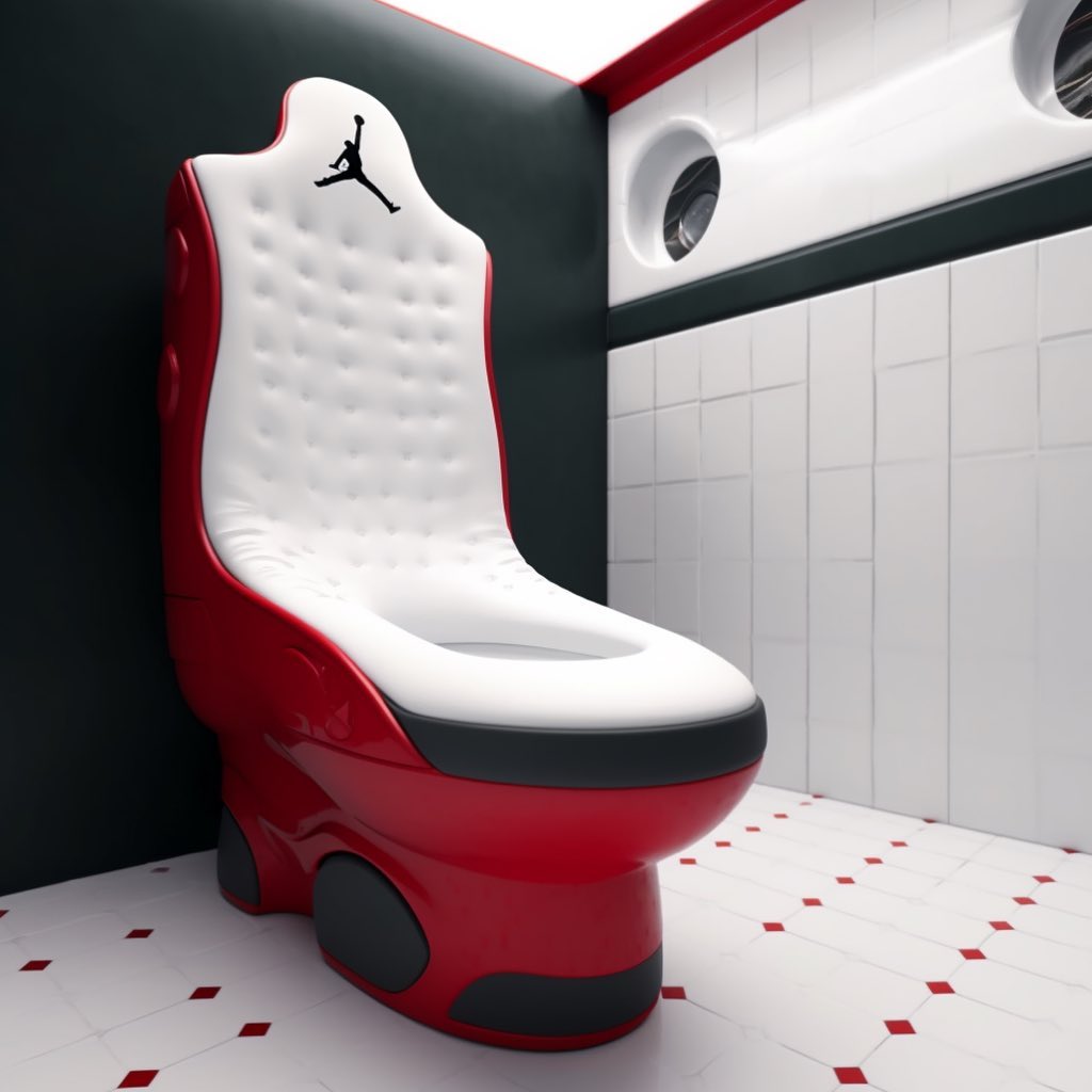 鞋頭家裡必備！國外設計師用 AI 打造 Air Jordan 系列馬桶，十三代根本豪華座椅！