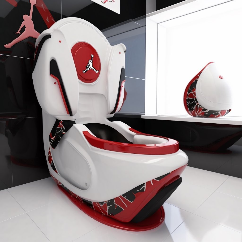 鞋頭家裡必備！國外設計師用 AI 打造 Air Jordan 系列馬桶，十三代根本豪華座椅！