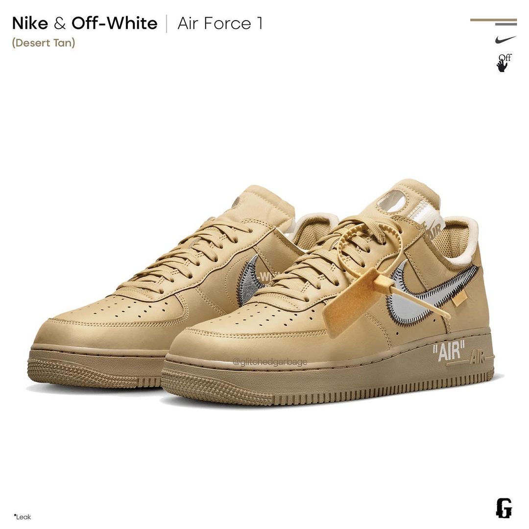 One Tone 沙色顯奢華！Off-White™ x Air Force 1 Low 全新配色「Desert Tan」傳年底登場