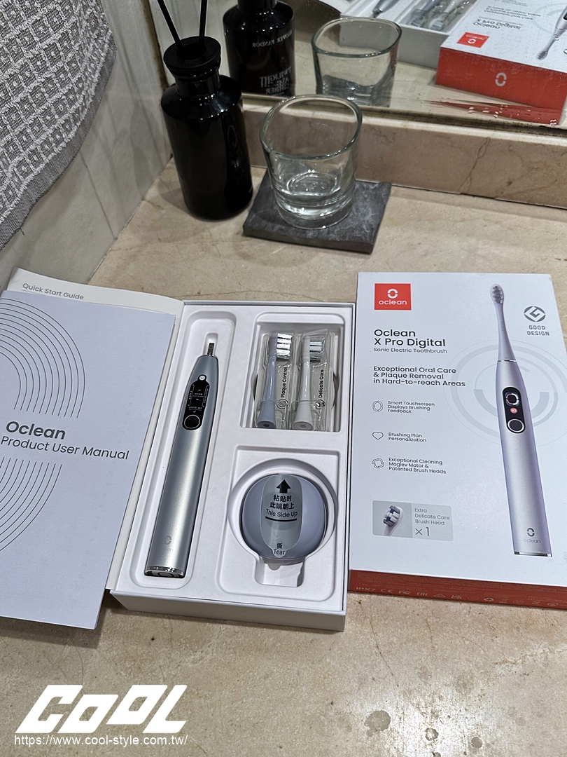 COOL開箱｜AI 智慧的結晶「Oclean X Pro Digital 智能音波電動牙刷」讓刷牙變好玩、打卡簽到刷頭免費兌換