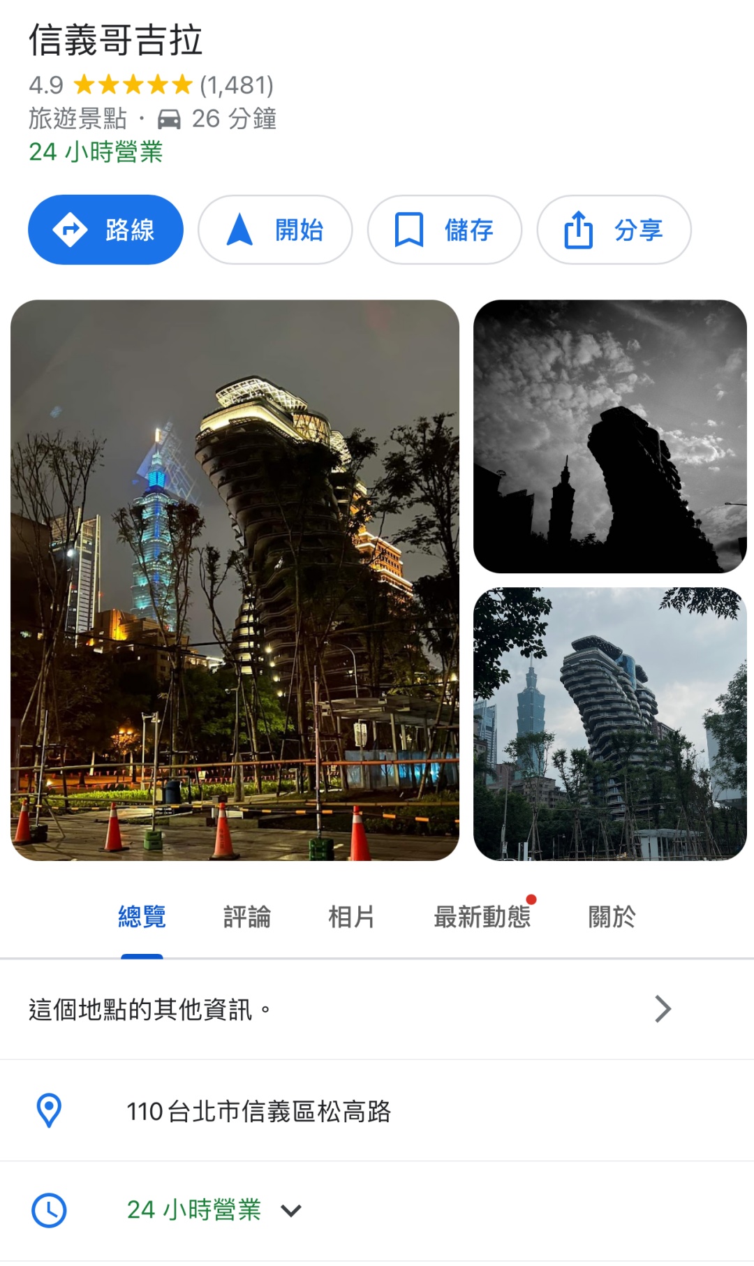 台北新旅遊景點「信義哥吉拉」