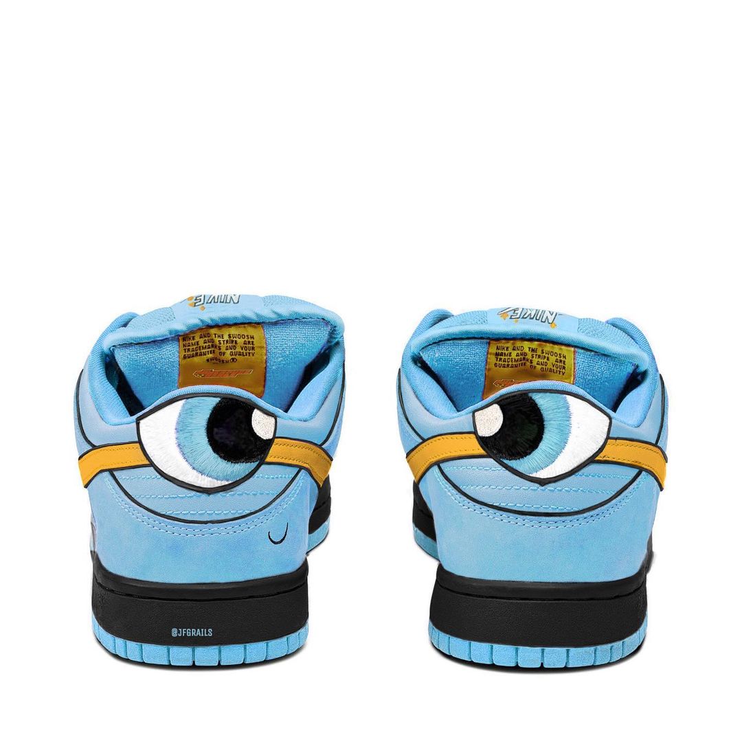 誠不誠意？《飛天小女警》x Nike SB Dunk Low 實物諜照曝光，網友：這眼似乎太大了⋯