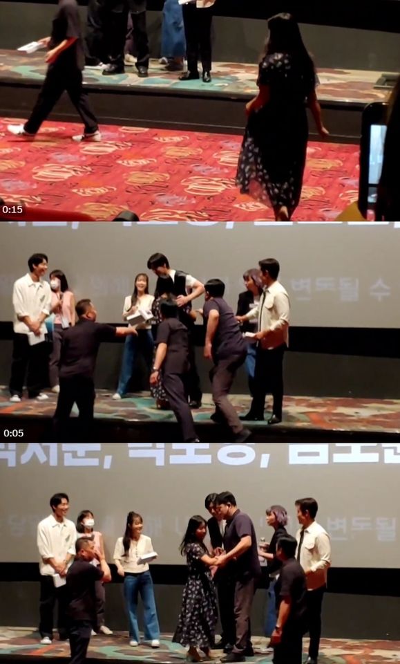 偷襲不講武德！朴敘俊宣傳新電影「突遭女鐵粉強抱」：男生要好好保護自己