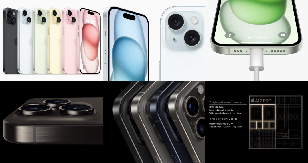 iPhone 15 四大機型、9 款吸睛新色正式推出！全面置換動態島＆USB-C、頂規版「鈦」有質感啦！
