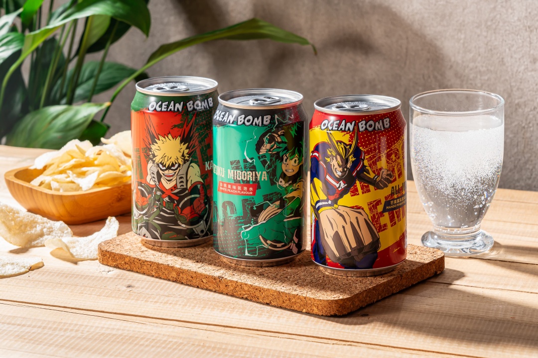 動漫迷快樂水！Ocean Bomb 聯名霸榜神作 航海王、進擊的巨人、我的英雄學院 一起熱血追新番！