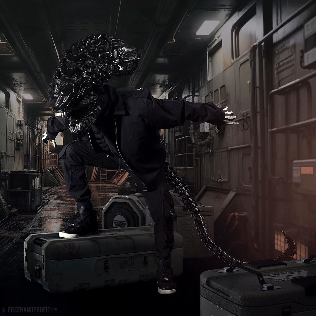 鬼斧神工！設計師打造 Air Jordan 4「異形」定製球鞋面具