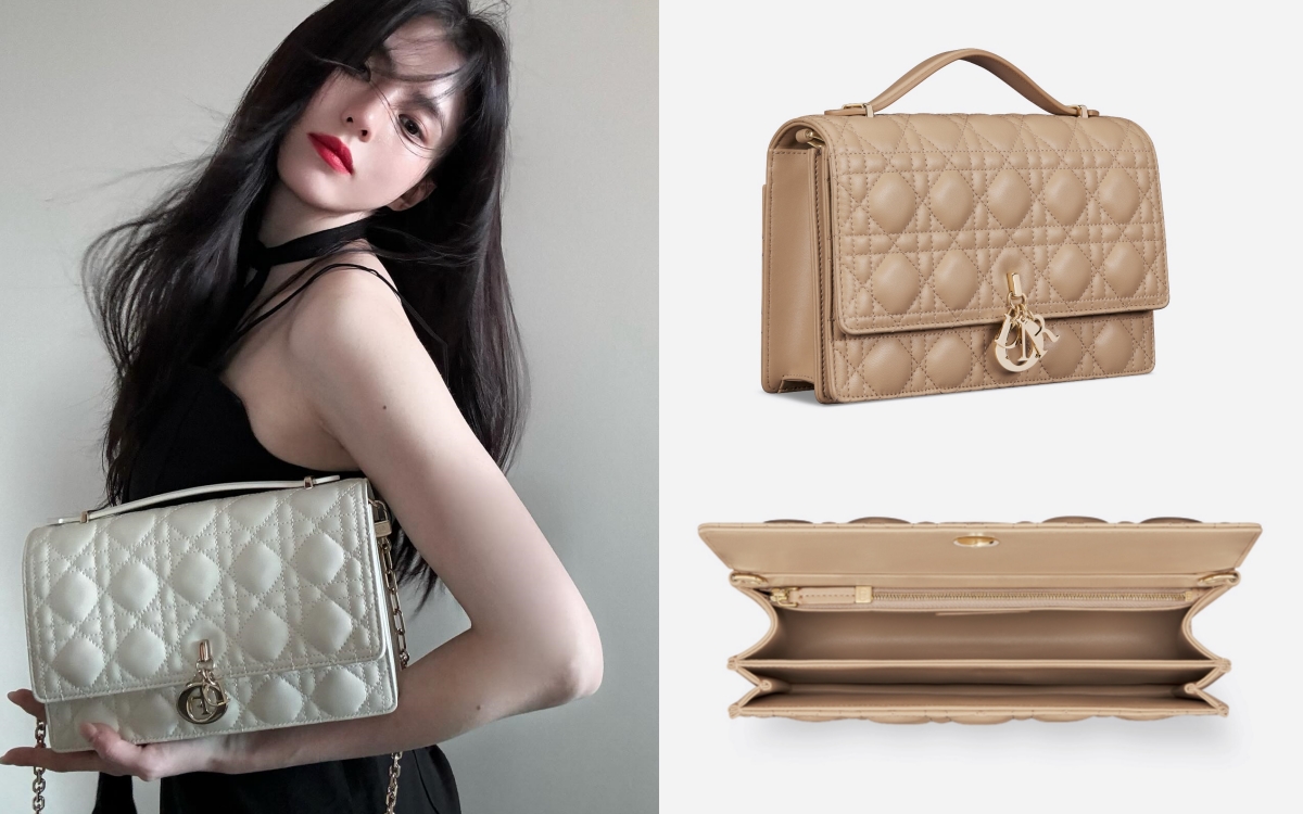 韓韶禧女神愛包：Dior MISS DIOR TOP HANDLE手袋 NT$125,000